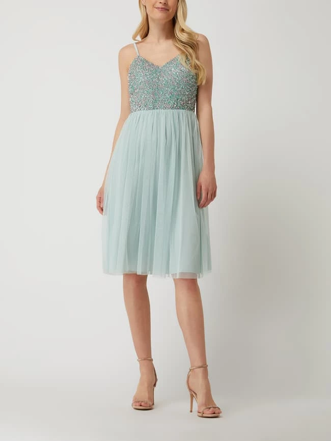 Jake*s Cocktail Cocktailkleid Aus Mesh - Hellgrün 1 Jake*s Cocktail Cocktailkleid Aus Mesh - Hellgrün