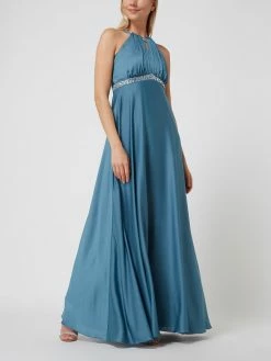 Jake*s Cocktail Abendkleid Aus Satin - Smaragdgrün Meliert