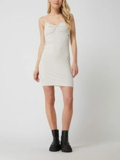 Calvin Klein Jeans Minikleid Mit Rippenstruktur - Offwhite