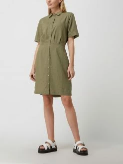 Redraft Blusenkleid Aus Leinen-Viskose-Mix - Khaki