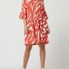 Redraft Kleid Mit Allover-Muster - Rot