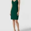 TROYDEN COLLECTION Cocktailkleid Mit Spaghettiträgern - Smaragdgrün