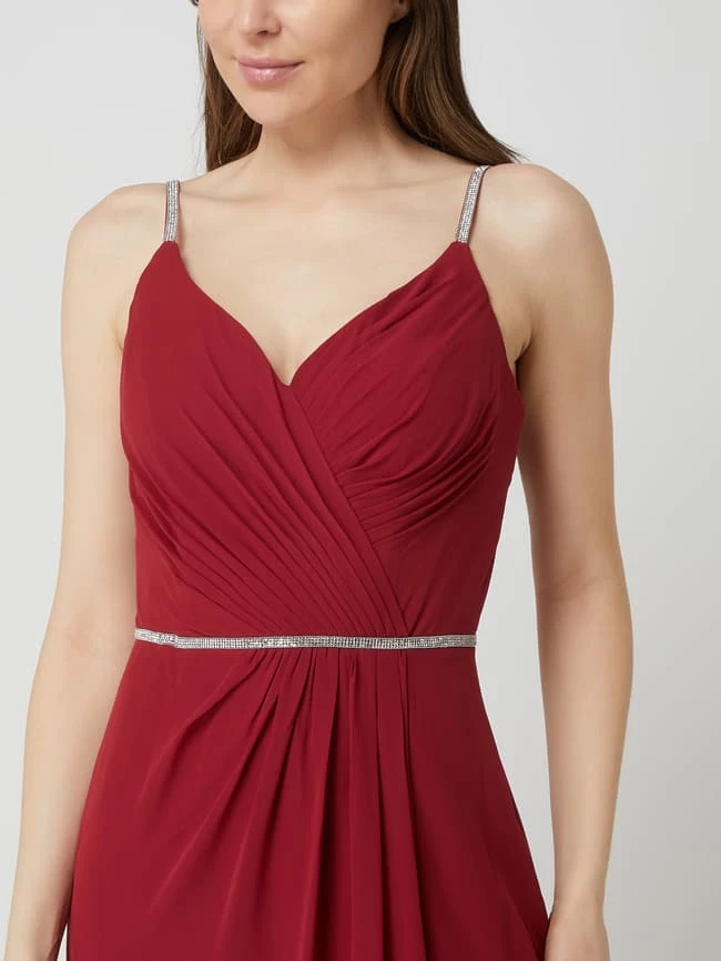 Luxuar Abendkleid Mit Ziersteinen - Kirschrot 3 Luxuar Abendkleid Mit Ziersteinen - Kirschrot – Bild 3