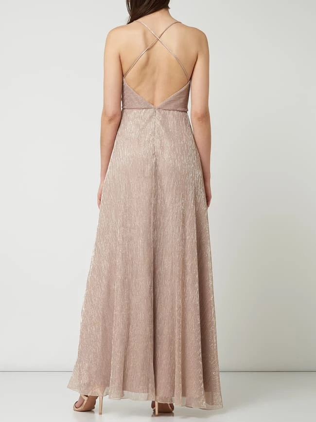Unique Abendkleid Aus Chiffon Mit Effektgarn - Rosé 4 Unique Abendkleid Aus Chiffon Mit Effektgarn - Rosé – Bild 4
