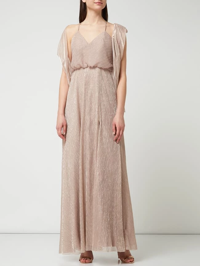 Unique Abendkleid Aus Chiffon Mit Effektgarn - Rosé 5 Unique Abendkleid Aus Chiffon Mit Effektgarn - Rosé – Bild 5