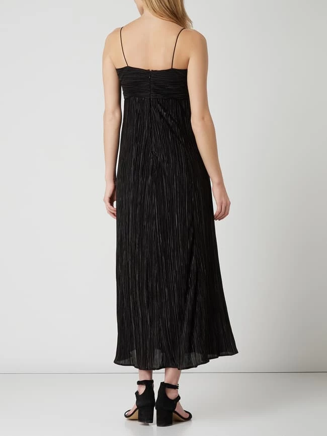 Bardot Kleid Mit Plisseefalten - Blau 4 Bardot Kleid Mit Plisseefalten - Blau – Bild 4