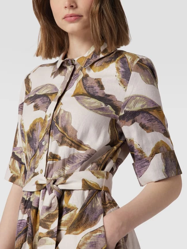 Jake*s Collection Hemdblusenkleid Mit Floralem Muster - Sand 3 Jake*s Collection Hemdblusenkleid Mit Floralem Muster - Sand – Bild 3