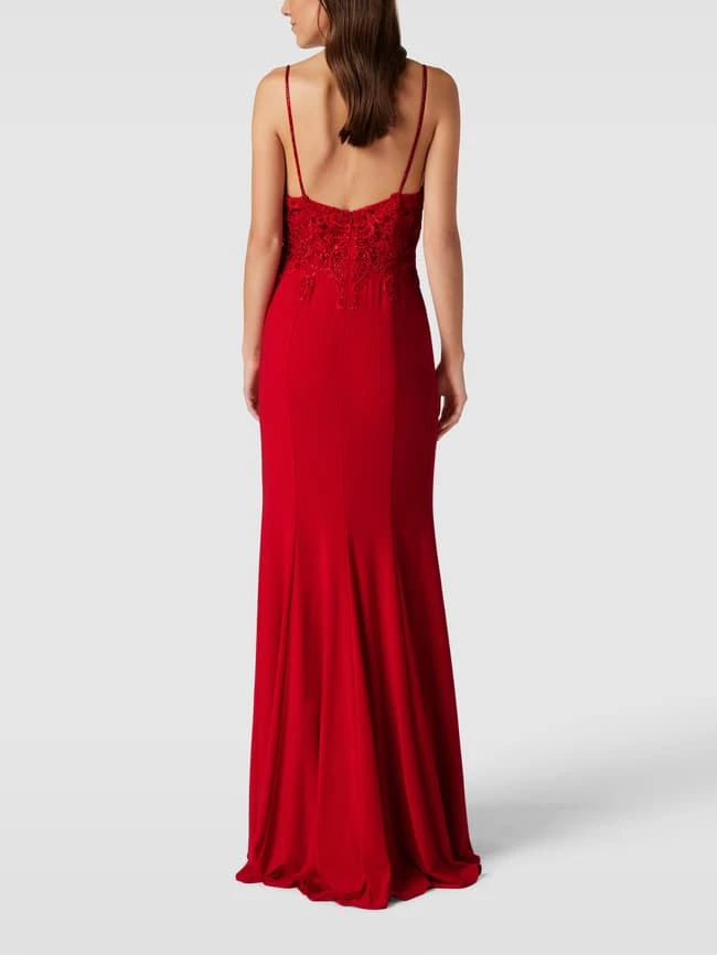 Mascara Abendkleid Mit Spaghettiträgern - Rot 5 Mascara Abendkleid Mit Spaghettiträgern - Rot – Bild 5