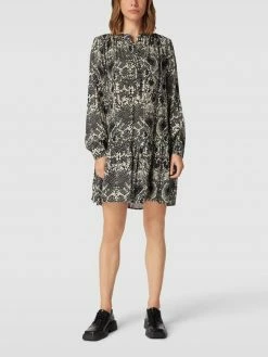 Jake*s Casual Blusenkleid Mit Allover-Muster - Schwarz