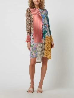 Yippie Hippie Blusenkleid Mit Mustermix - Hellbraun