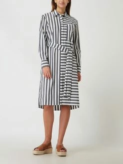 S.Oliver RED LABEL Hemdblusenkleid Aus Baumwolle - Marineblau