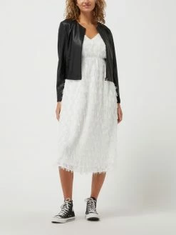 Vila Kleid Mit Fransen Modell 'Gisele' - Ecru