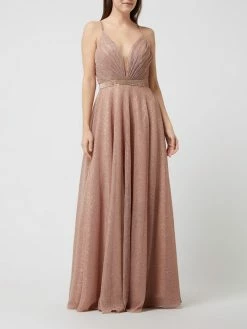 Luxuar Abendkleid Mit Plisseefalten - Rosé