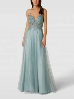 Luxuar Abendkleid Mit Zierbesatz - Mint