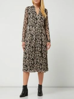 FREEBIRD Blusenkleid Mit Effektgarn - Schwarz