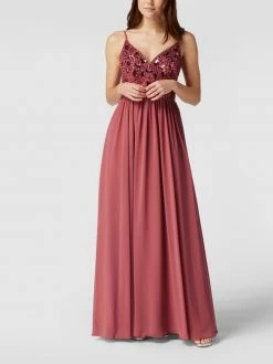 Mascara Abendkleid In Maxilänge Mit Paillettenbesatz - Altrosa
