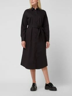 Minimum Blusenkleid Aus Bio-Baumwolle Modell 'Saralinna' - Schwarz