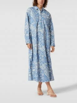 Jake*s Casual Hemdblusenkleid Mit Allover-Muster - Jeans