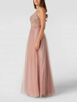 Unique Abendkleid Mit Zierperlen - Altrosa