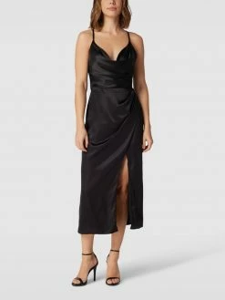 Luxuar Cocktailkleid In Wickel-Optik - Schwarz