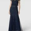 LACE & BEADS Abendkleid Mit Zierperlenbesatz - Marineblau