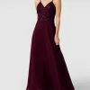 Laona Abendkleid Mit Floralen Stickereien - Bordeaux Rot