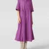 Jake*s Collection Hemdbusenkleid Mit Kurzer Knopfleiste - Violett