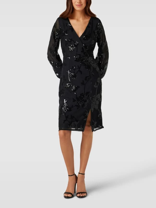 Adrianna Papell Cocktail-Kleid Mit Paillettenbesatz - Schwarz 1 Adrianna Papell Cocktail-Kleid Mit Paillettenbesatz - Schwarz