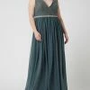 My Mascara Curves PLUS SIZE Abendkleid Aus Tüll Und Chiffon - Grün