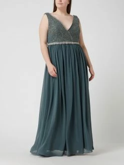 My Mascara Curves PLUS SIZE Abendkleid Aus Tüll Und Chiffon - Grün