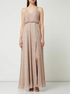 Unique Abendkleid Aus Chiffon Mit Effektgarn - Rosé