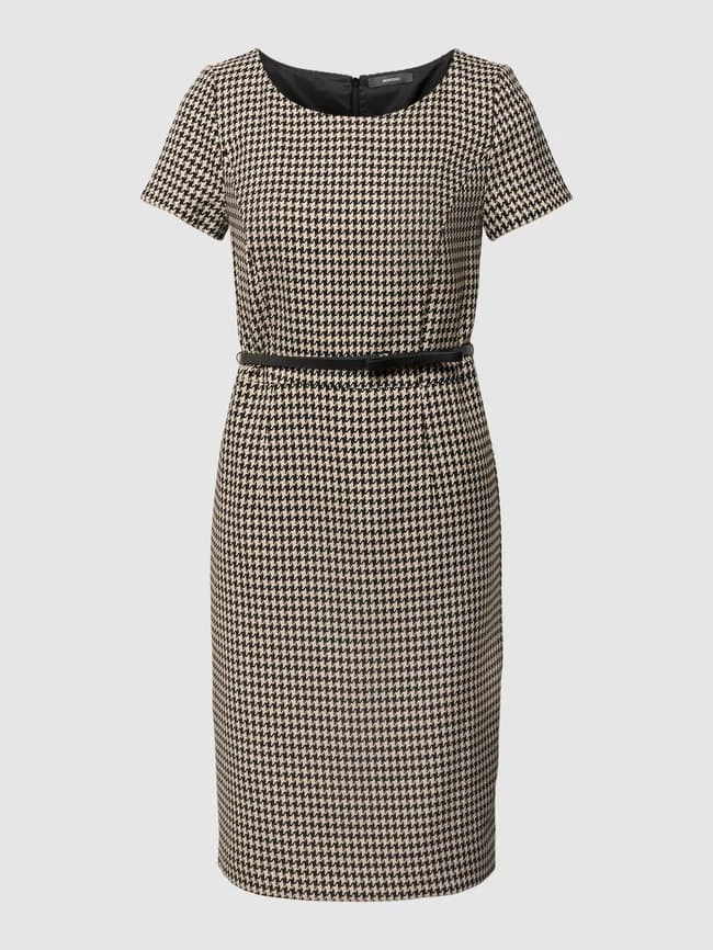 Montego Blusenkleid Mit Hahnentrittmuster - Schwarz 2 Montego Blusenkleid Mit Hahnentrittmuster - Schwarz – Bild 2