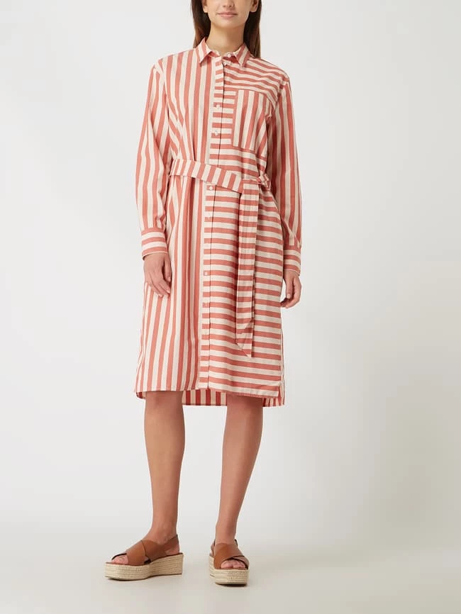 S.Oliver RED LABEL Hemdblusenkleid Aus Baumwolle - Rot 1 S.Oliver RED LABEL Hemdblusenkleid Aus Baumwolle - Rot