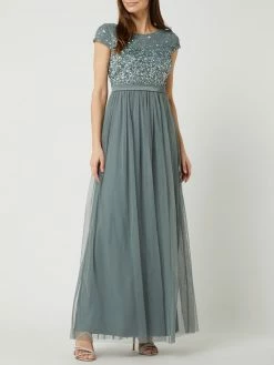 Christian Berg Cocktail Abendkleid Aus Mesh - Bottle