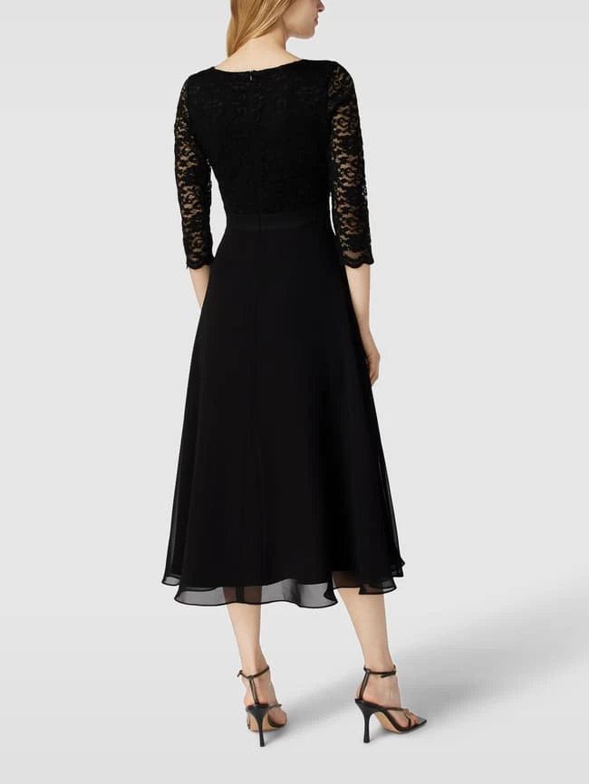 Swing Cocktailkleid Mit Spitzenbesatz - Schwarz 5 Swing Cocktailkleid Mit Spitzenbesatz - Schwarz – Bild 5