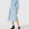 Weekend Max Mara Blusenkleid Aus Baumwolle - Hellblau