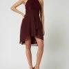 Jake*s Cocktail Cocktailkleid Aus Spitze Und Chiffon - Bordeaux Rot