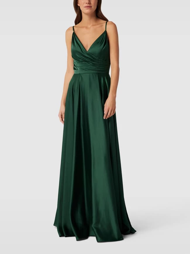 Mascara Abendkleid Mit Gelegten Falten - Dunkelgrün 1 Mascara Abendkleid Mit Gelegten Falten - Dunkelgrün