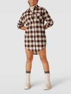 URBAN CLASSICS Hemdblusenkleid Mit Karomuster - Offwhite