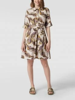 Jake*s Collection Hemdblusenkleid Mit Floralem Muster - Sand