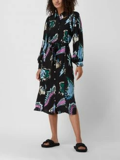 POM Amsterdam Blusenkleid Aus Viskose - Schwarz