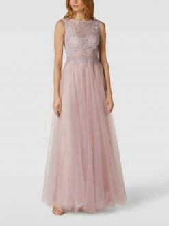 Luxuar Abendkleid Mit Zierbesatz - Mauve