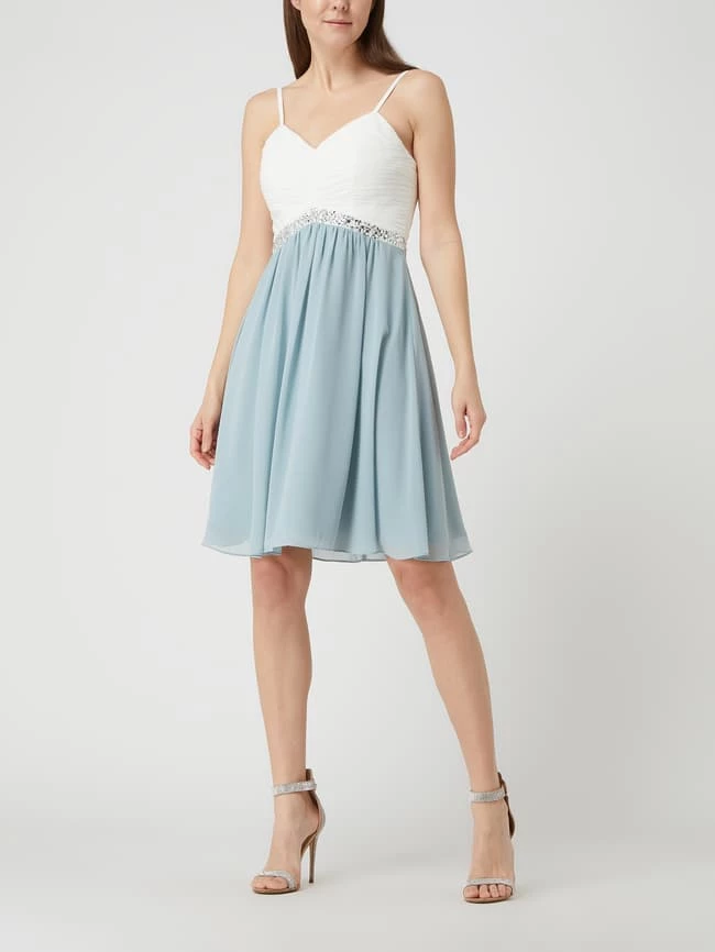 Jake*s Cocktail Two-Tone-Cocktailkleid Mit Strasssteinen - Schilf 1 Jake*s Cocktail Two-Tone-Cocktailkleid Mit Strasssteinen - Schilf