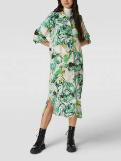 Rich & Royal Hemdblusenkleid Mit Allover-Muster - Grün