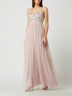 Jake*s Cocktail Abendkleid Mit Blüten-Applikationen - Rosé