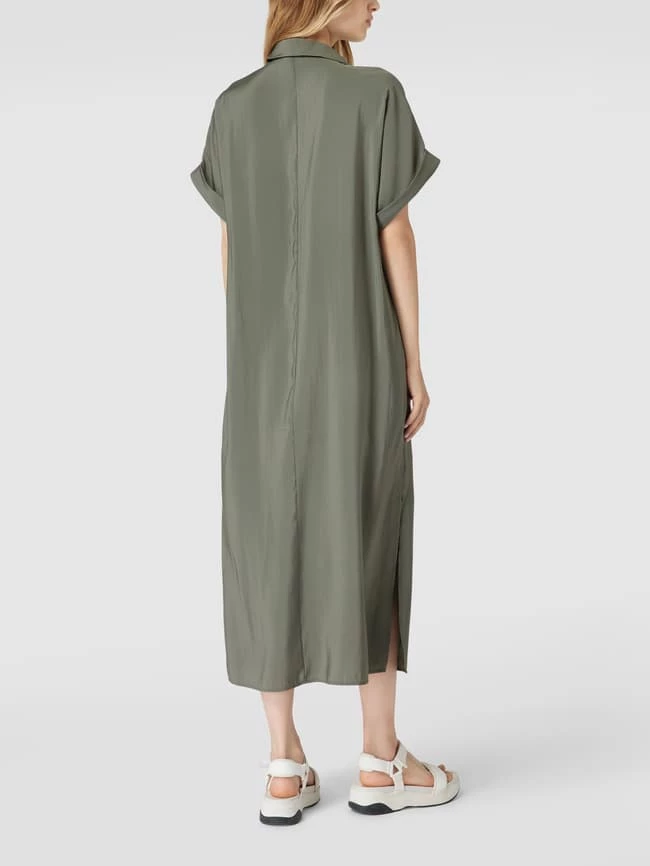 Jake*s Collection Hemdblusenkleid In Midilänge Mit Eingrifftaschen - Khaki 5 Jake*s Collection Hemdblusenkleid In Midilänge Mit Eingrifftaschen - Khaki – Bild 5