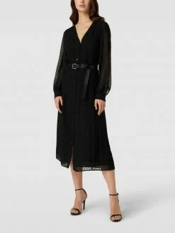 MICHAEL Michael Kors Blusenkleid Mit Zierbesatz Modell 'SHINY' - Schwarz