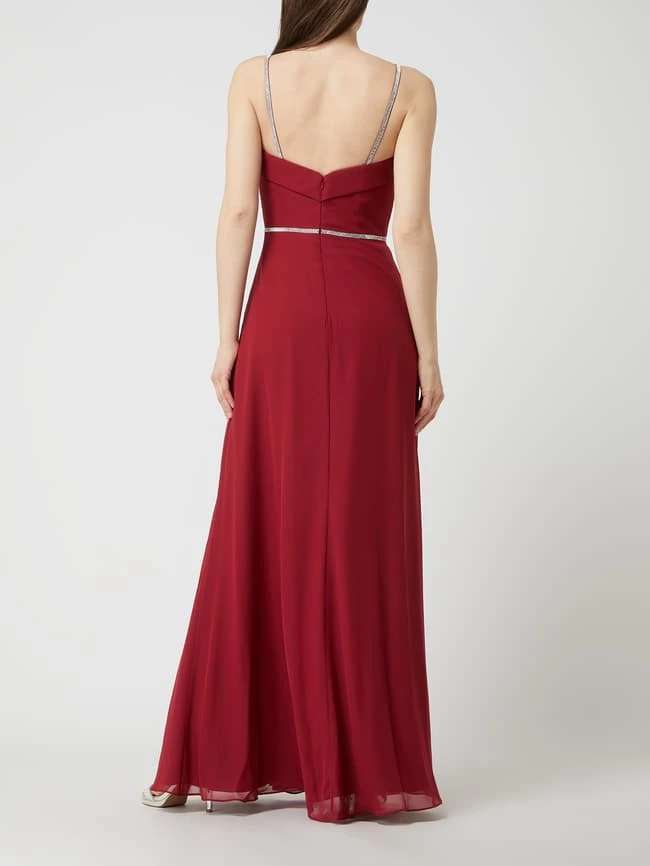 Luxuar Abendkleid Mit Ziersteinen - Kirschrot 4 Luxuar Abendkleid Mit Ziersteinen - Kirschrot – Bild 4